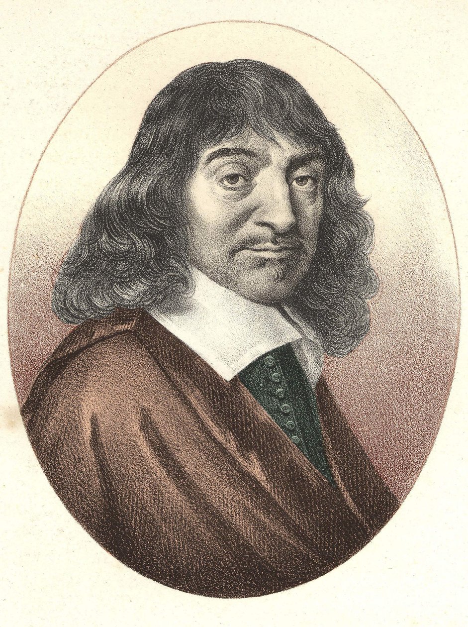 Portrét Descartes (1596 - 1650). od Unknown artist