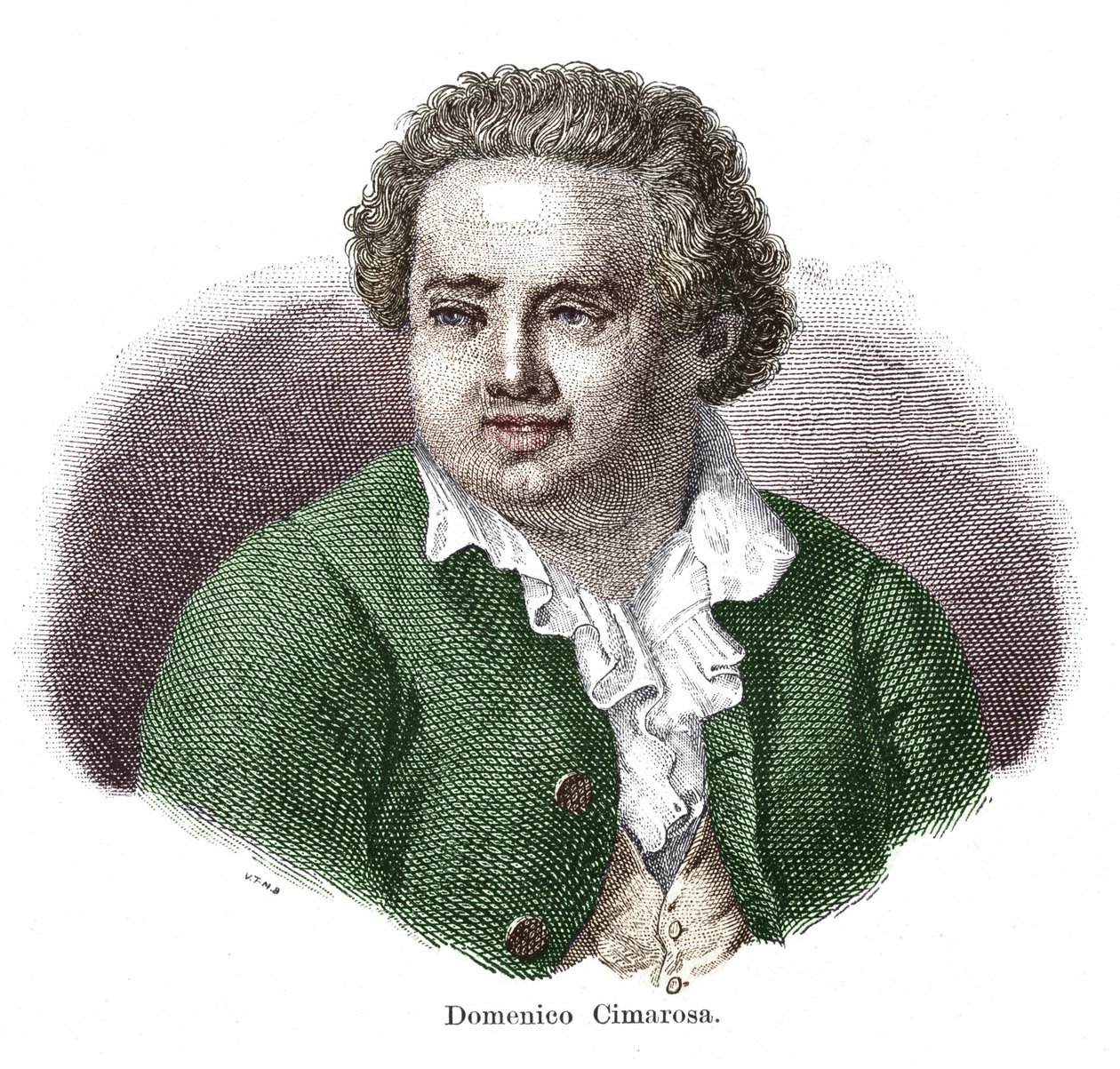 Portrét Domenica Cimarosa (1749-1801), italského skladatele. od Unknown artist