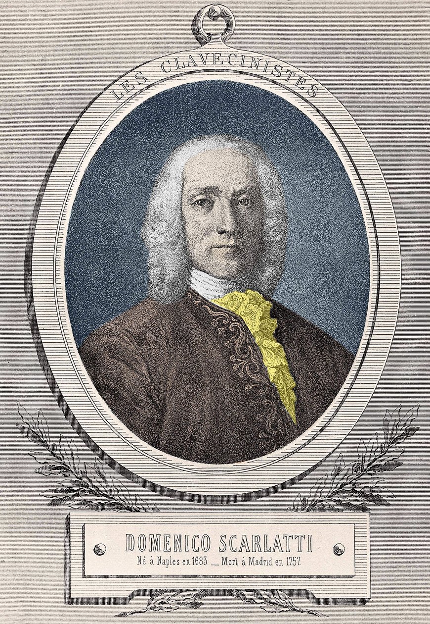 Portrét Domenica Scarlattiho (1685 - 1757) italského skladatele od Unknown artist