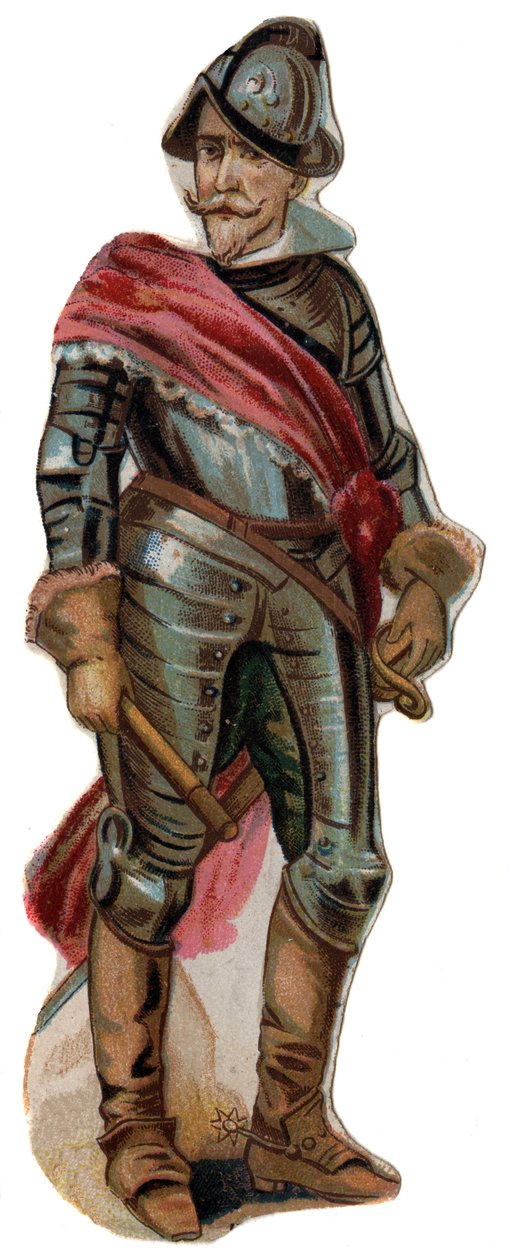 Portrét Dona Ferdinanda (Fernando) Alvareze de Toledo, vévody z Alby (Alba) (1507-1582). Chromolitografie, konec 19. století. od Unknown artist