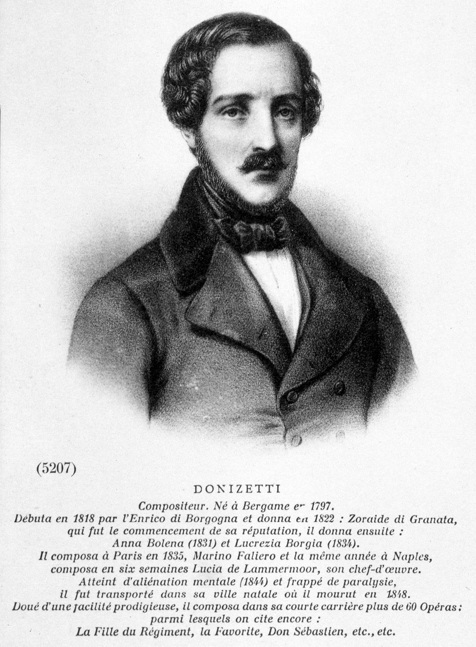 Portrét Donizettiho Gaetana od Unknown artist