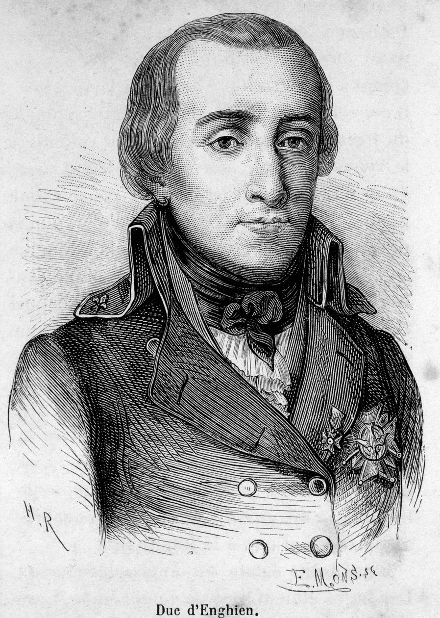 Portrét vévody Ludvíka Antoina Henriho de Bourbon Vévoda z Enghien (1772-1804), francouzský princ, byl 21. března 1804 zastřelen Bonapartem. od Unknown artist
