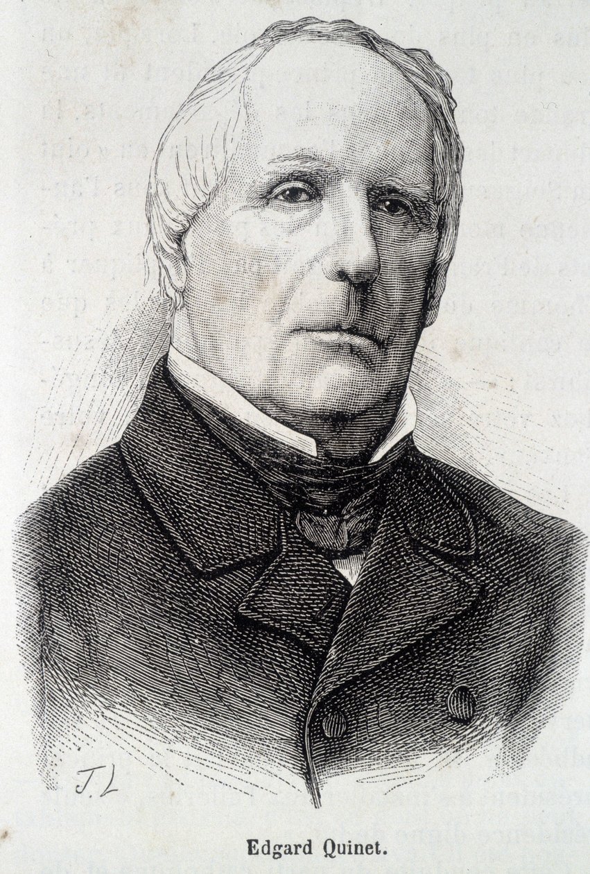 Portrét Edgara (Edgarda) Quineta, francouzský historik (1803 - 1875) od Unknown artist