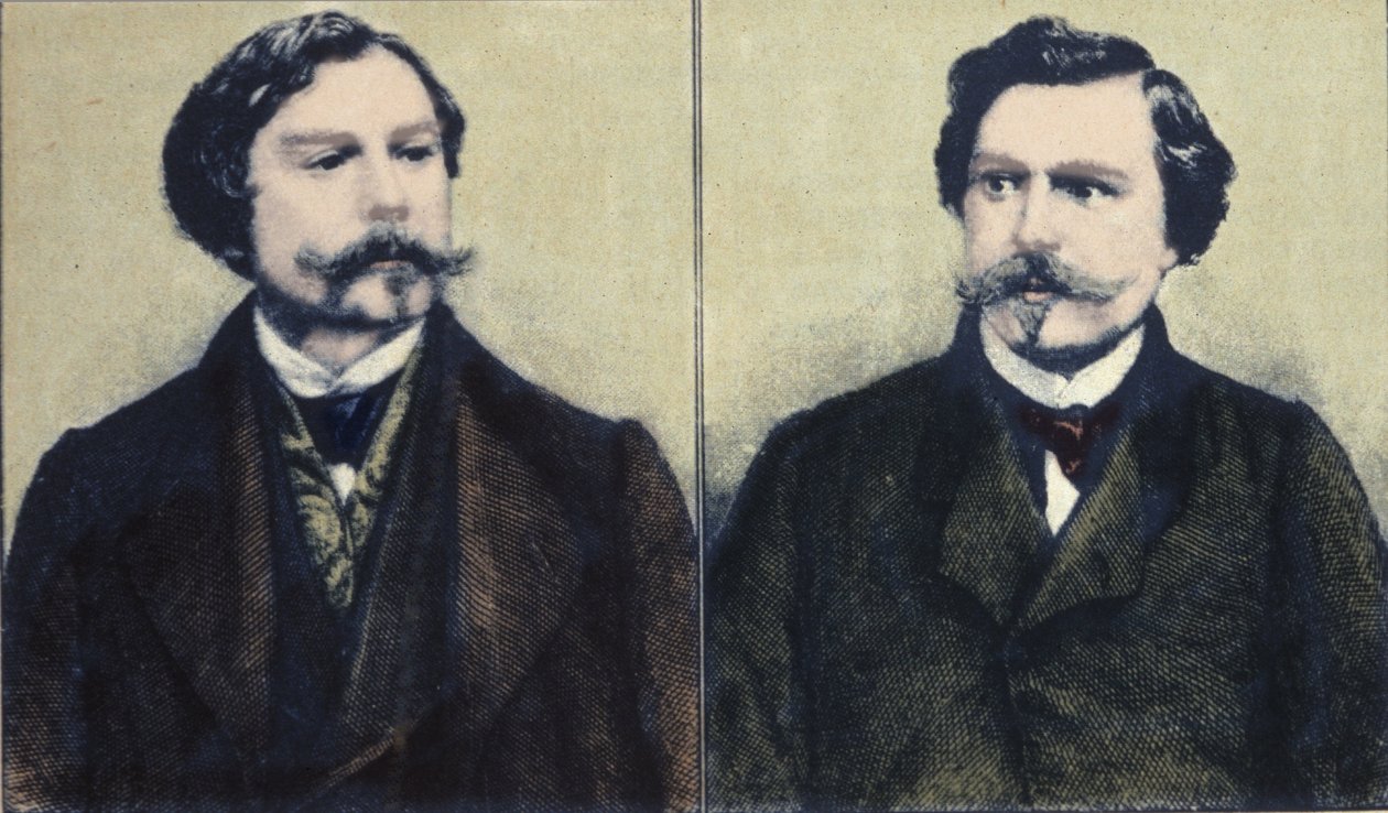 Portrét spisovatelů bratrů Edmonda Goncourta (1822-1896) a Julese Goncourta (1830-1870). od Unknown artist