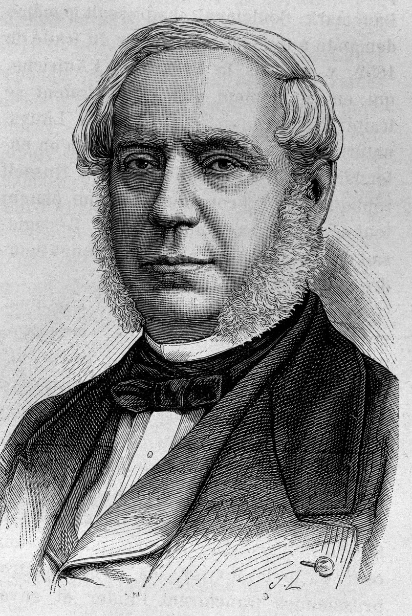 Portrét Edouarda Drouyna de Lhuyse (1805 - 1881). Rytina konce 19. století v „Histoire de France““ od H. Martina. od Unknown artist