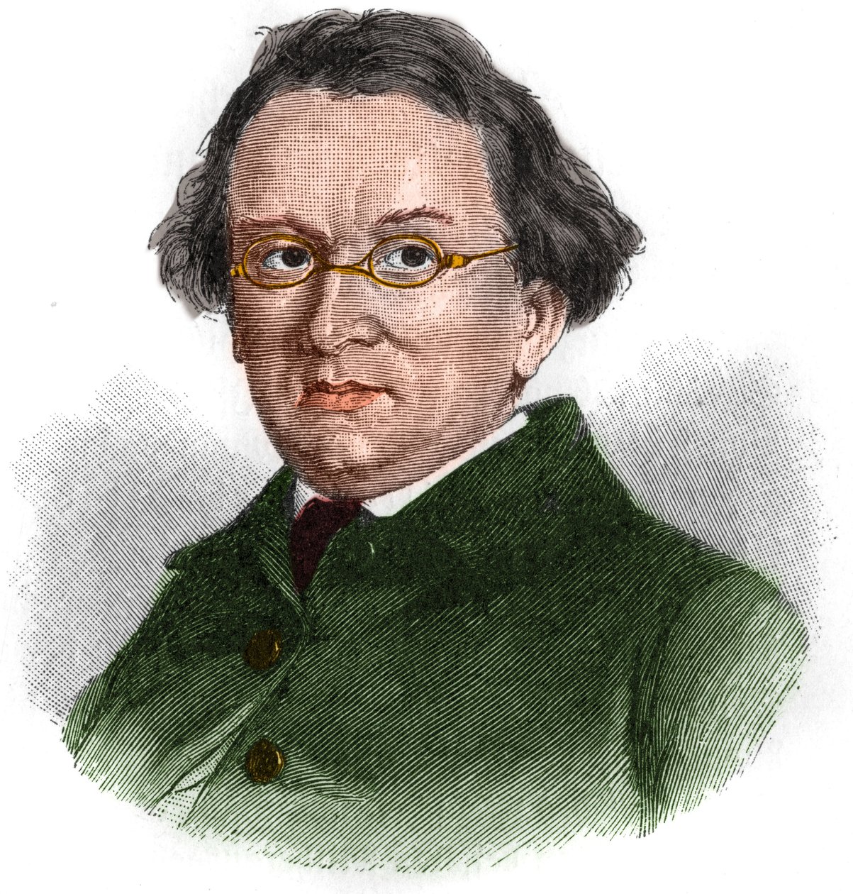 Portrét Eduarda Morike (1804-1875), německého romantického spisovatele. od Unknown artist