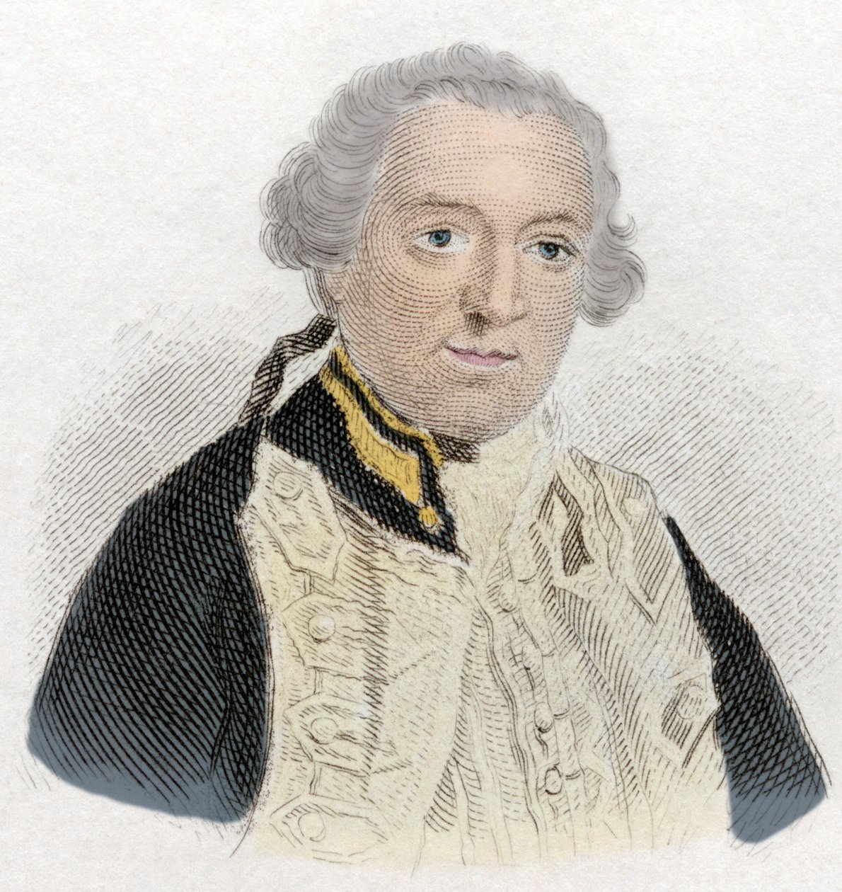 Portrét Edwarda Boscawena (1711-1761), anglického admirála a politika. Rytina 19. století. od Unknown artist