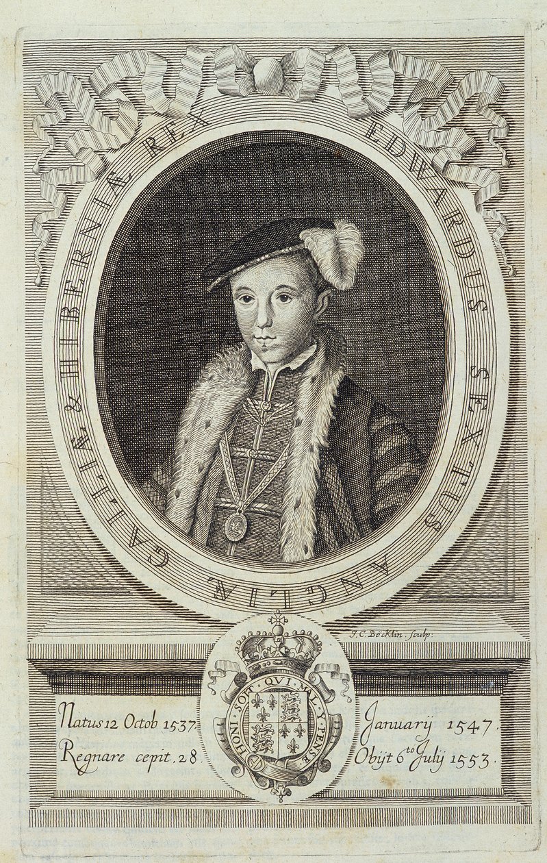 Portrét Edwarda VI. v "Historie reformace anglikánské církve...", Ženeva od Unknown artist