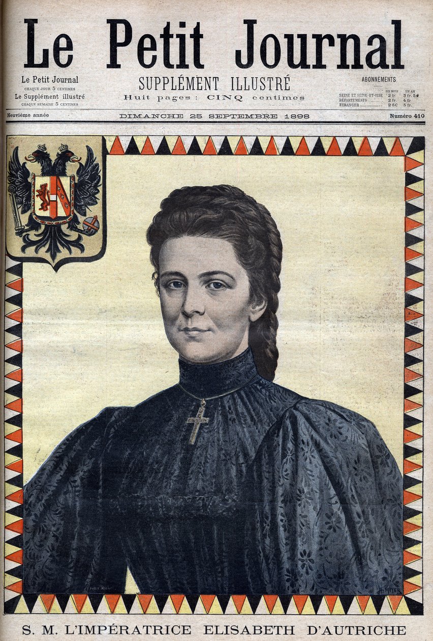 Portrét Alžběty Rakouské (Sissi) - v „“The Petity Journal““ z 25.9.1898 od Unknown artist