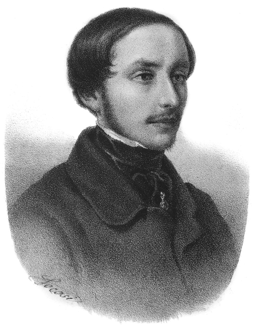 Portrét postavy Emilia Dandola (1830 - 1859) v italském Risorgimentu - rytina od Unknown artist