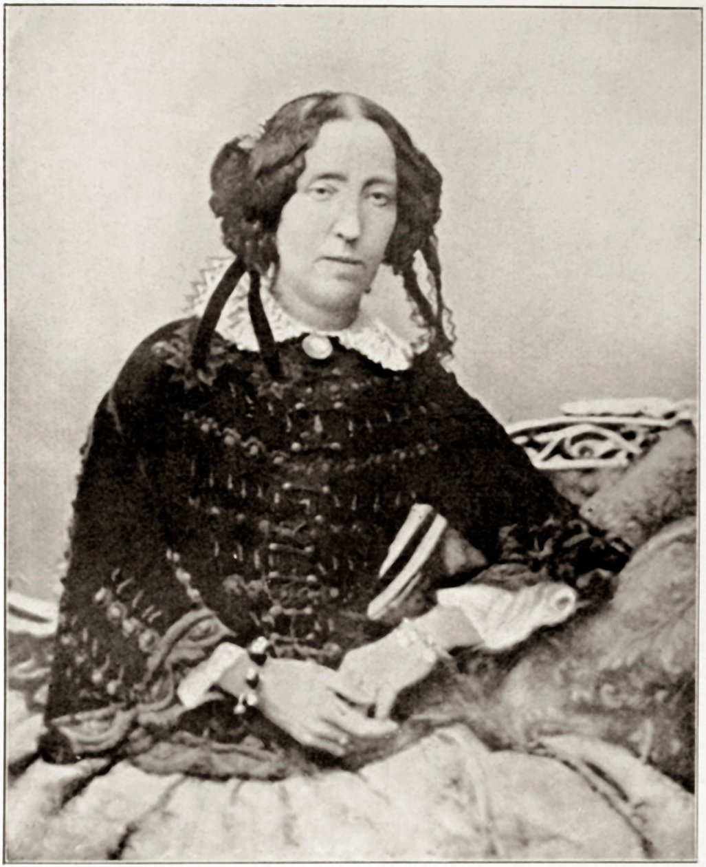 Portrét Emmy Robertsové, zasnoubené několik měsíců s italským patriotem Giuseppem Garibaldim (1807-1882). Z fotografie. Soukromá sbírka od Unknown artist
