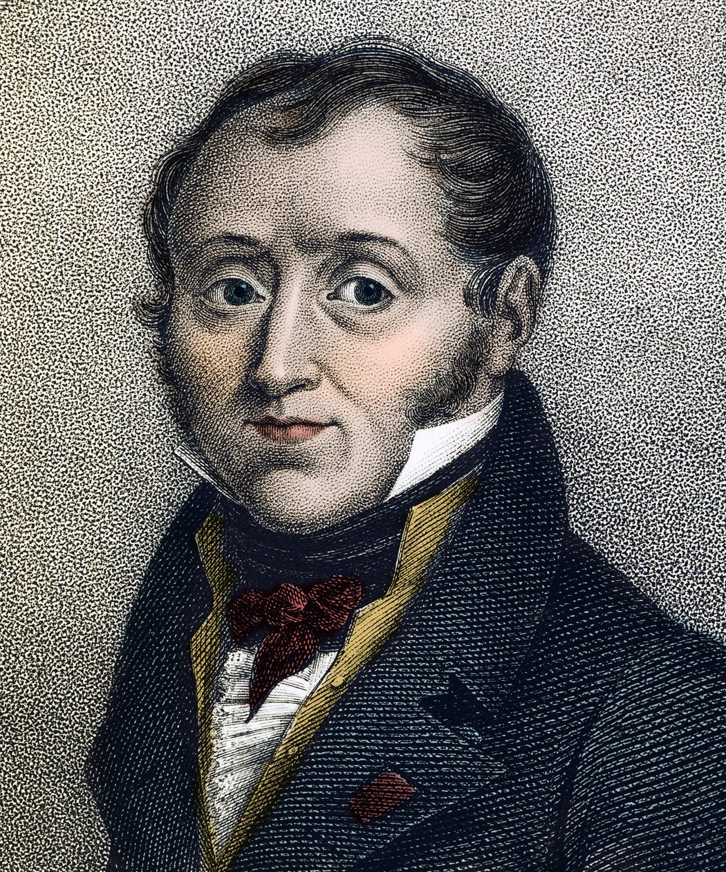 Portrét Emmanuela de Las Cases (1766-1842) francouzský historik - rytina 19. stol. od Unknown artist