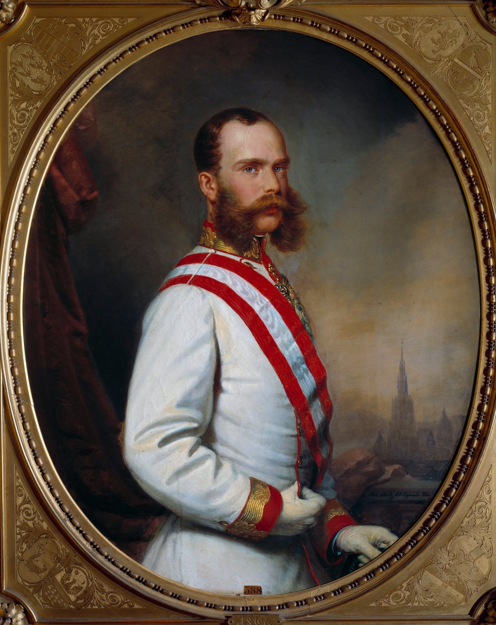 Portrét císaře Františka Josefa I. (1830-1916). Anonymní obraz 1867. Nancy, Musee Historique Lorrain od Unknown artist