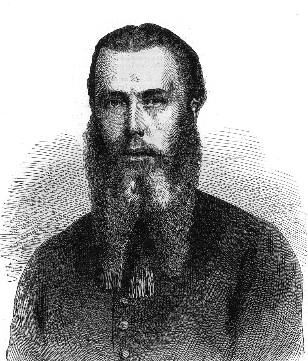 Portrét císaře Maxmiliána I. Mexického (1832-1867). Gravírování v „The Illustrous Universe“ od Unknown artist