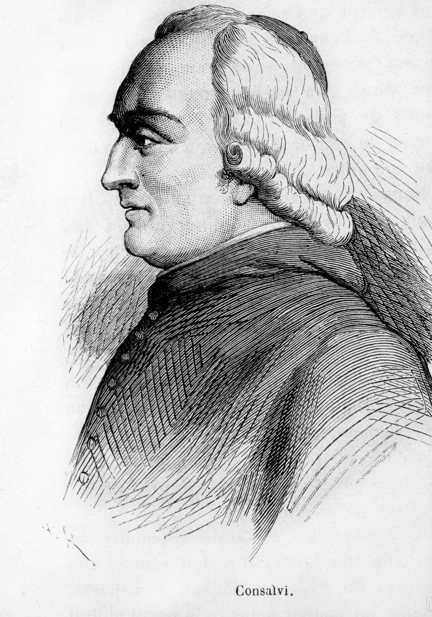 Portrét Ercola Consalviho (1757-1824), kardinála státního sekretáře Pia VII. od Unknown artist