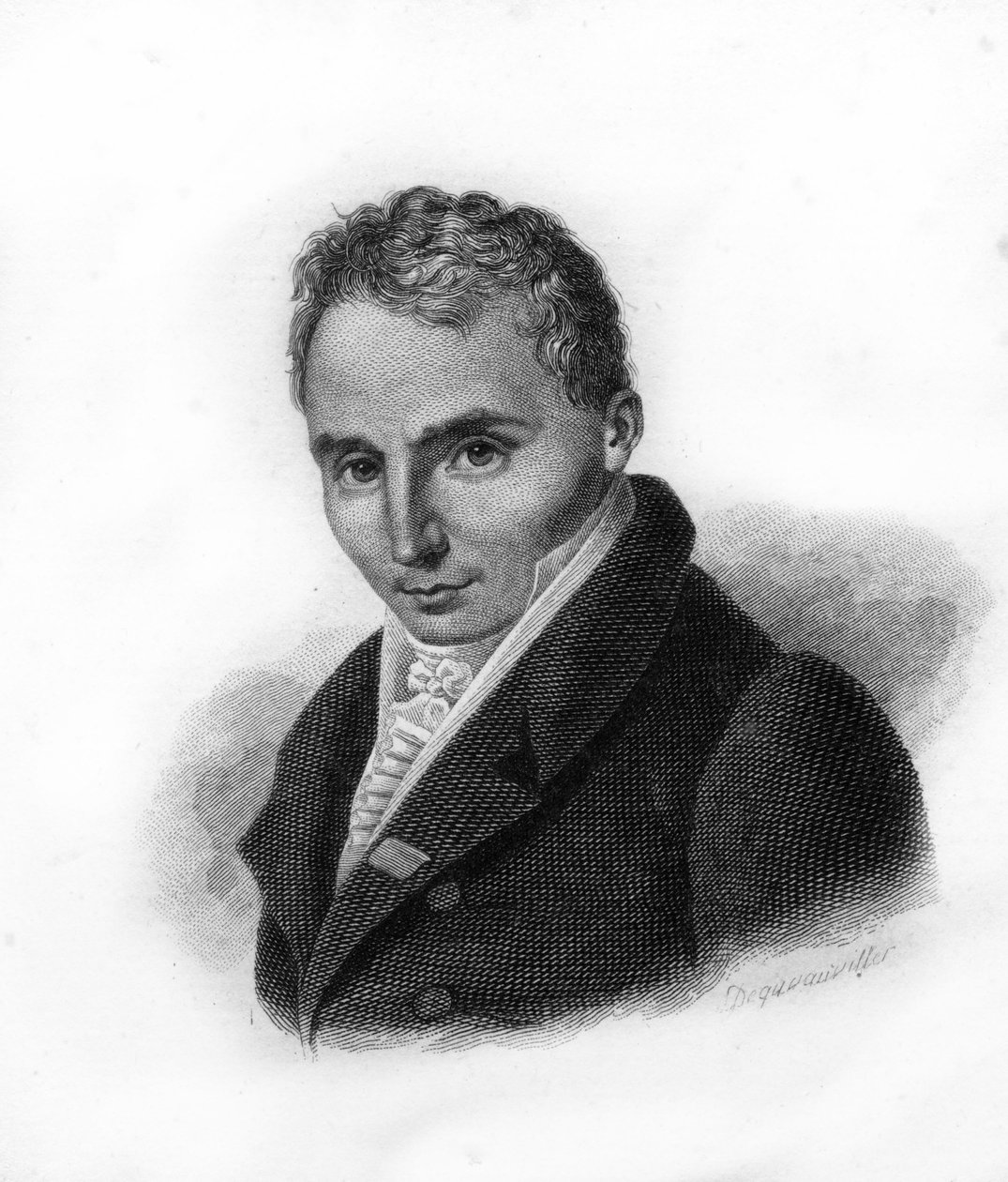 Portrét Ferdinanda Herolda (1791-1833), francouzského skladatele - rytina 19. století od Unknown artist
