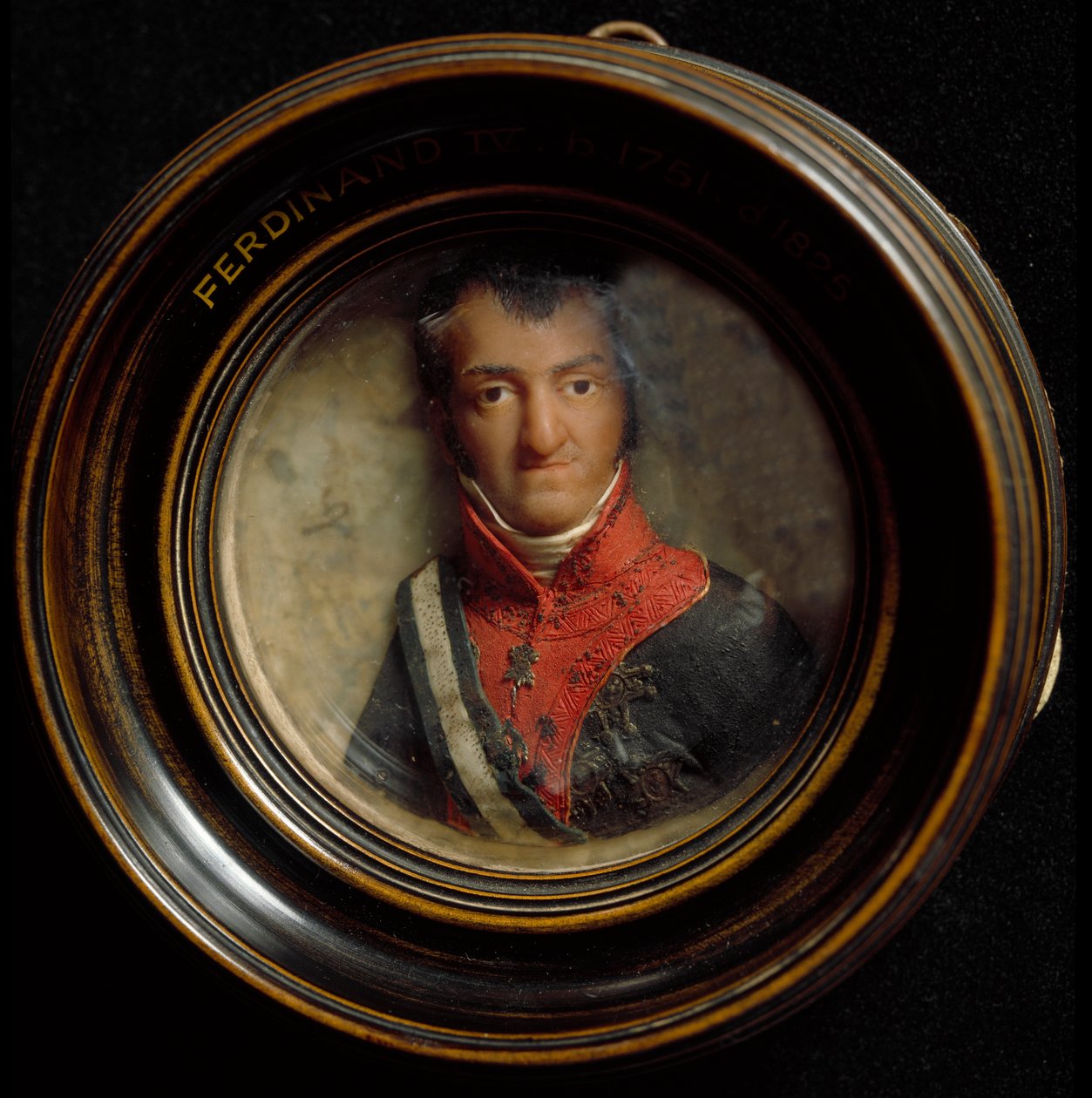 Portrét Ferdinanda I. Bourbonského nebo Ferdinanda IV. (1751-1825), krále neapolského Sochařství z vosku. Florencie, Museo Nazionale del Bargello od Unknown artist