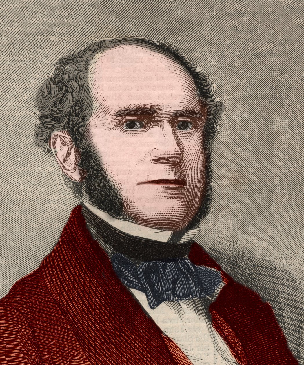 Portrét Fitz-Greene (Fitz Greene) Halleck (1790-1867), americký básník. Gravírování do „“ The illustrated London News““ z 23. ledna 1858. od Unknown artist