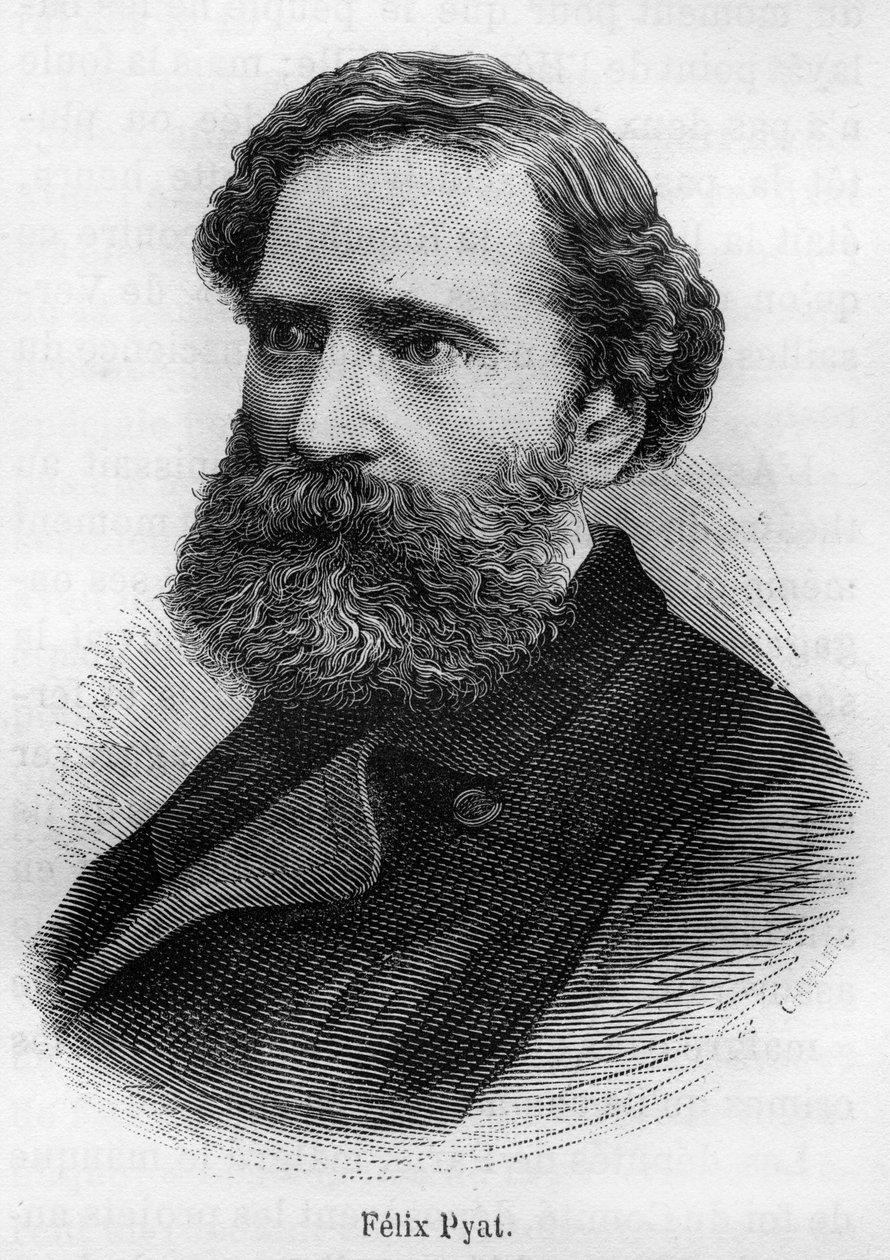 Portrét Félixe Pyata. Francouzský spisovatel, novinář a politik. 1810-1889 od Unknown artist