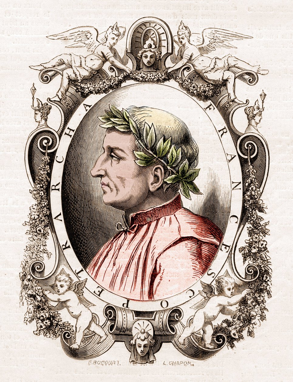 Portrét Francesca Petrarca (Petrarca) (1304-1374), italský básník. od Unknown artist
