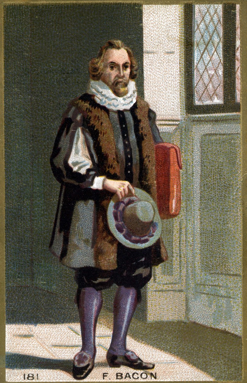 Portrét Francise Bacona Barona Verulama (1561 - 1626) státníka a anglického filozofa. Chromolitografie 19. století. od Unknown artist