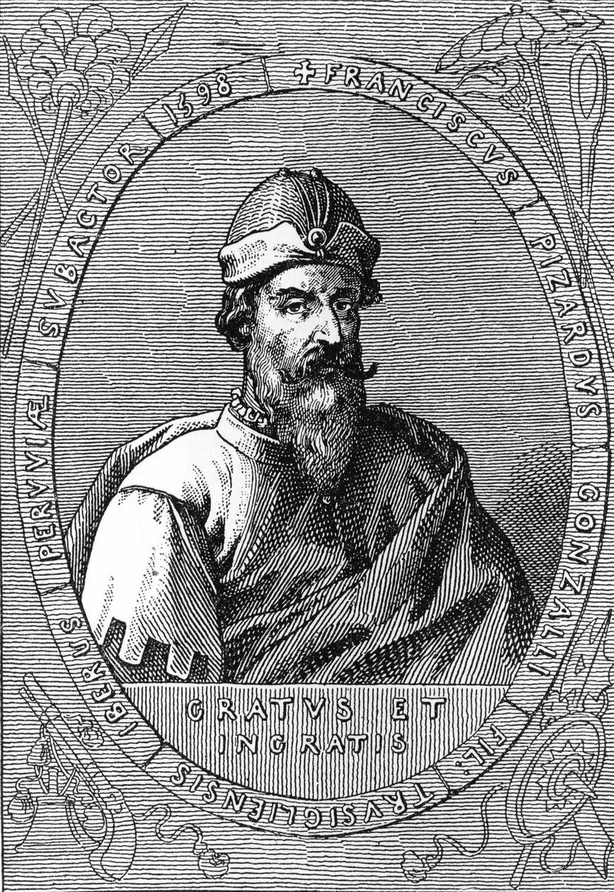 Portrét Francisca Pizarra (ve fr. Francois Pizarre od Unknown artist