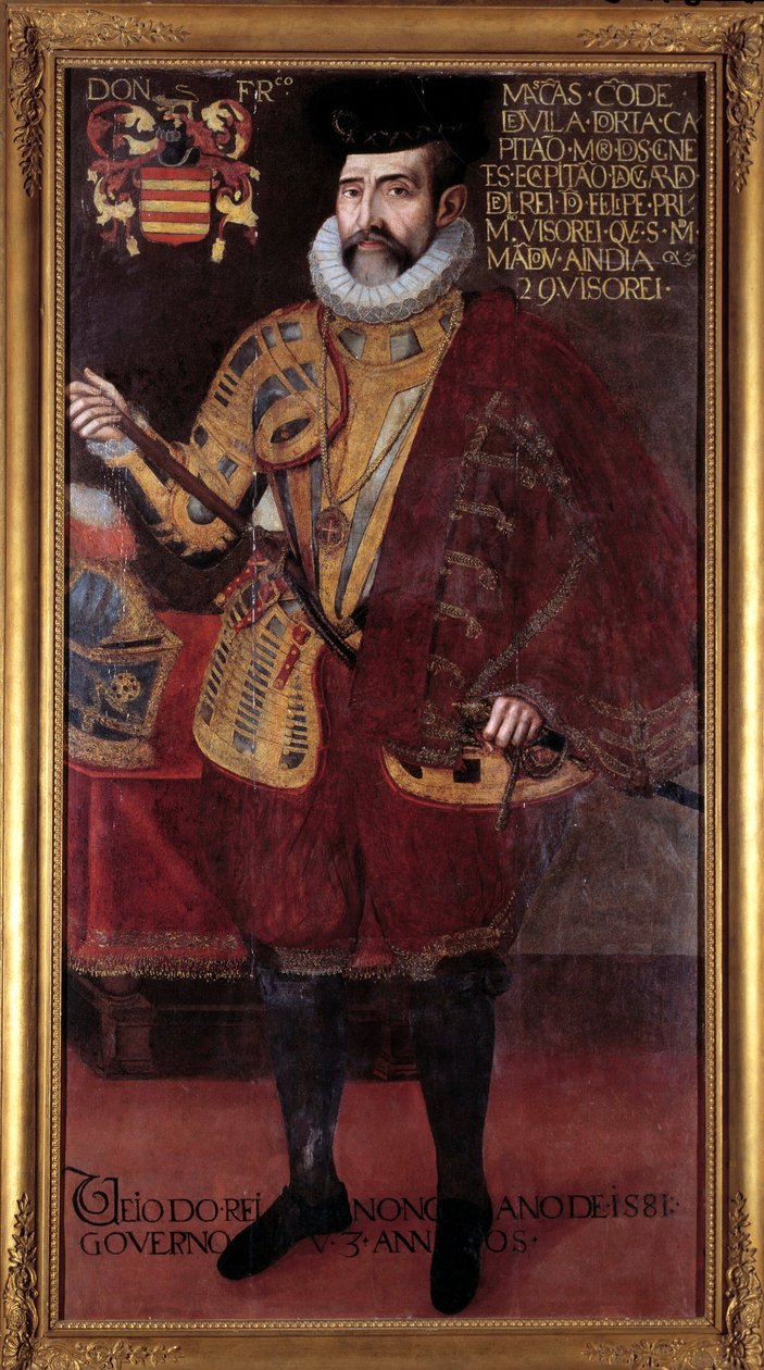 Portrét Francisca de Mascarenhas (16. století) vicekrál Indie Anonymní obraz Lisabon ze 16. století od Unknown artist