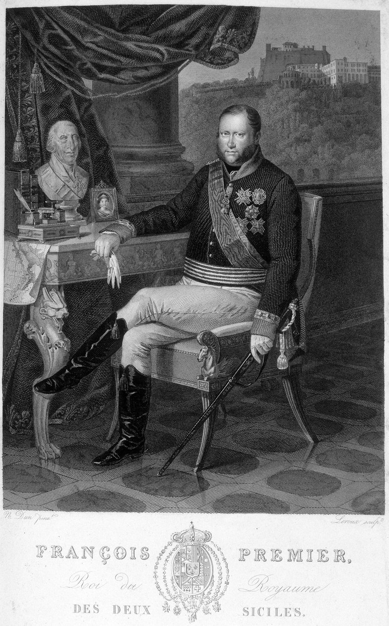 Portrét Francoise 1. (1777-1830), krále dvou Sicílií. od Unknown artist