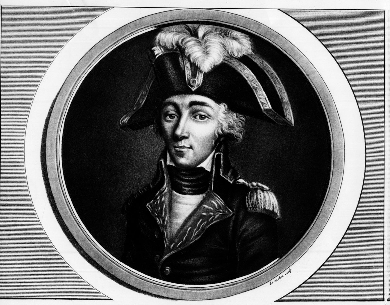 Portrét Francoise Hanriota (1761-1794), francouzského revolucionáře - rytina v „“Kompletní sbírka historických obrazů francouzské revoluce, ve třech svazcích“““ 1804 od Unknown artist