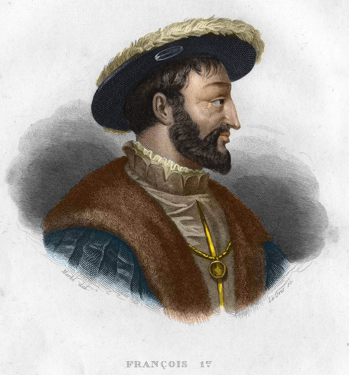 Portrét Francoise I. (1494 - 1547) francouzského krále od Unknown artist