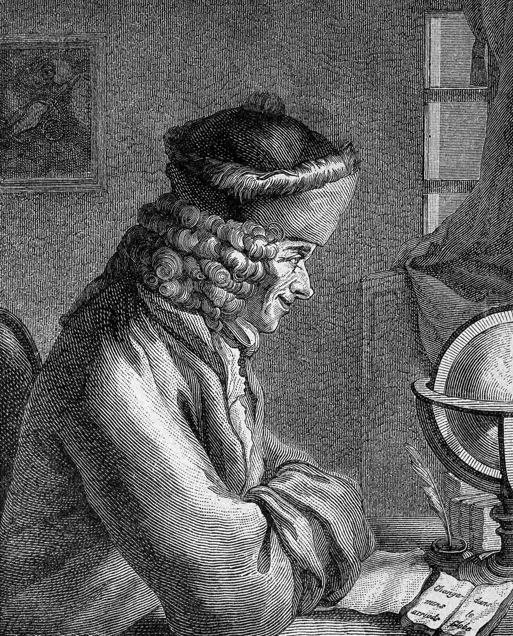 Portrét Francois Marie Arouet dit Voltaire (1694 - 1778) na zámku de Ferney v roce 1764. od Unknown artist