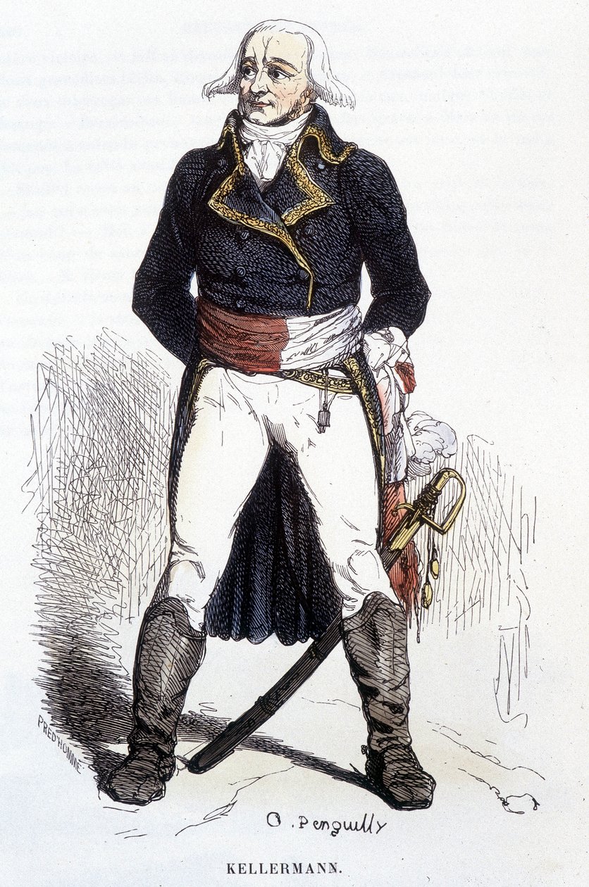 Portrét Françoise Christophe Kellermana - rytina od Unknown artist
