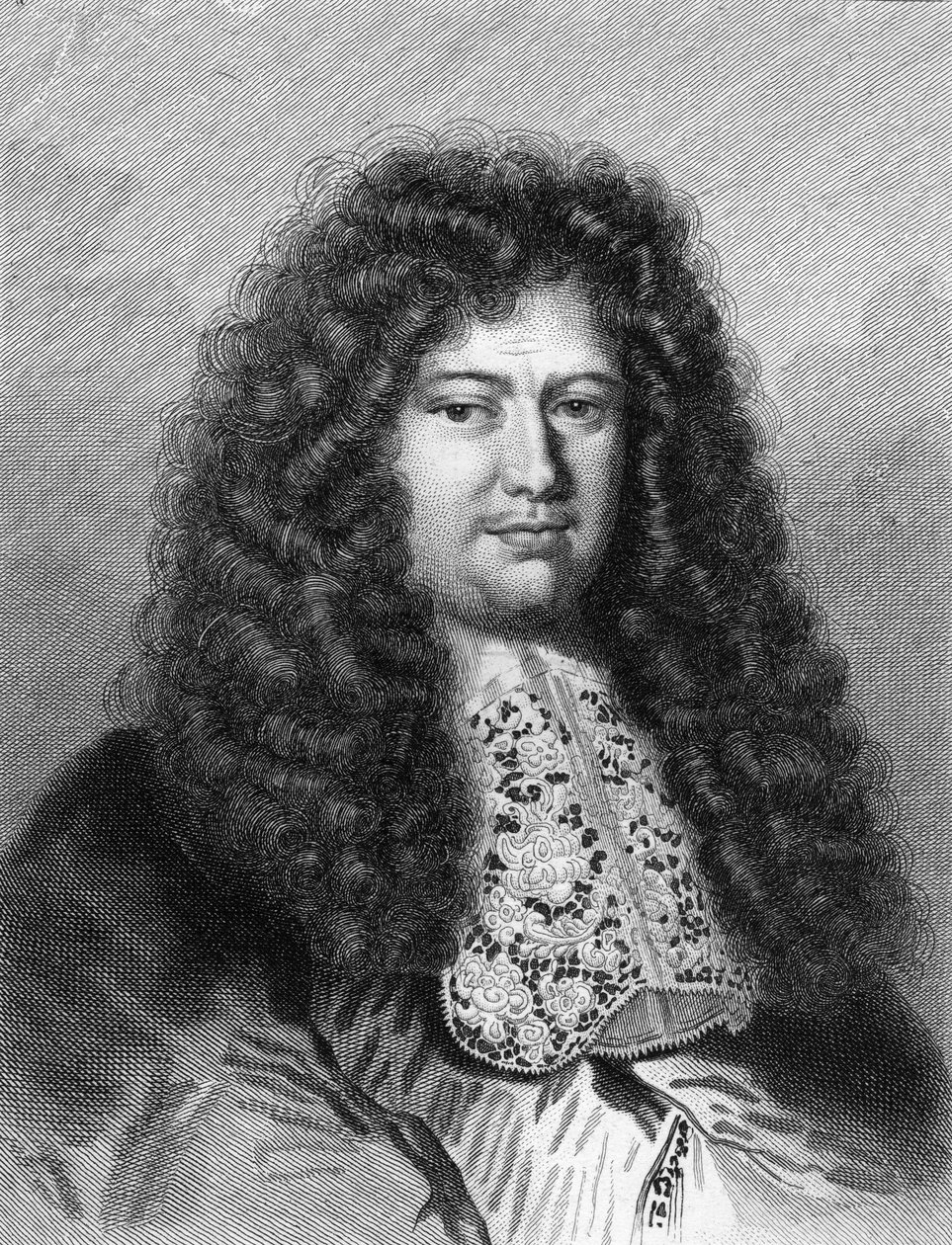 Portrét Françoise Michela Le Telliera, markýze de Louvois (1639 - 1691), francouzského politika - v „Histoire des Français“ od Lavallée, rytina, sd. od Unknown artist