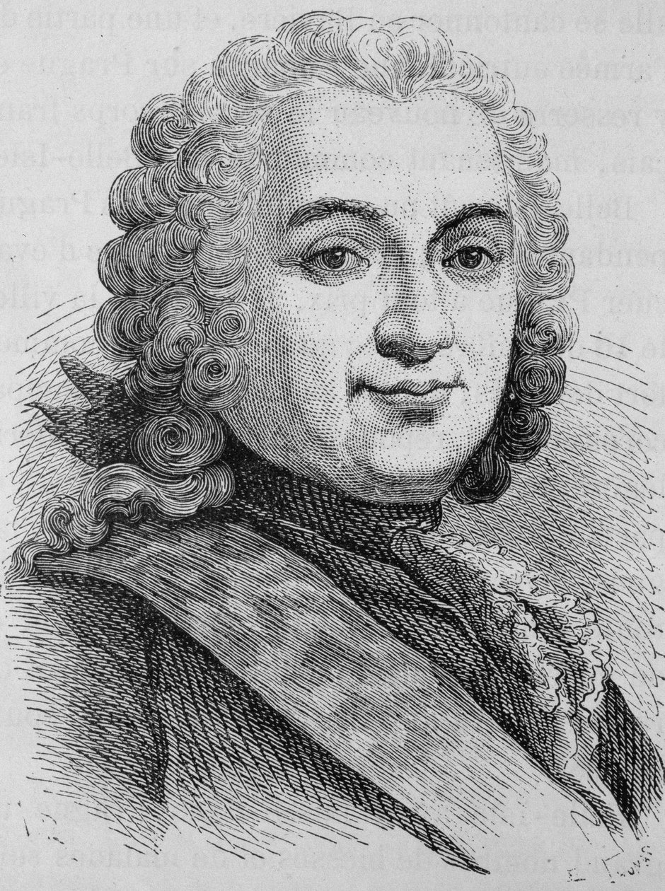 Portrét Françoise de Chevert (1695 - 1769). Rytina konce 19. století v „Histoire de France““ od H. Martina. od Unknown artist