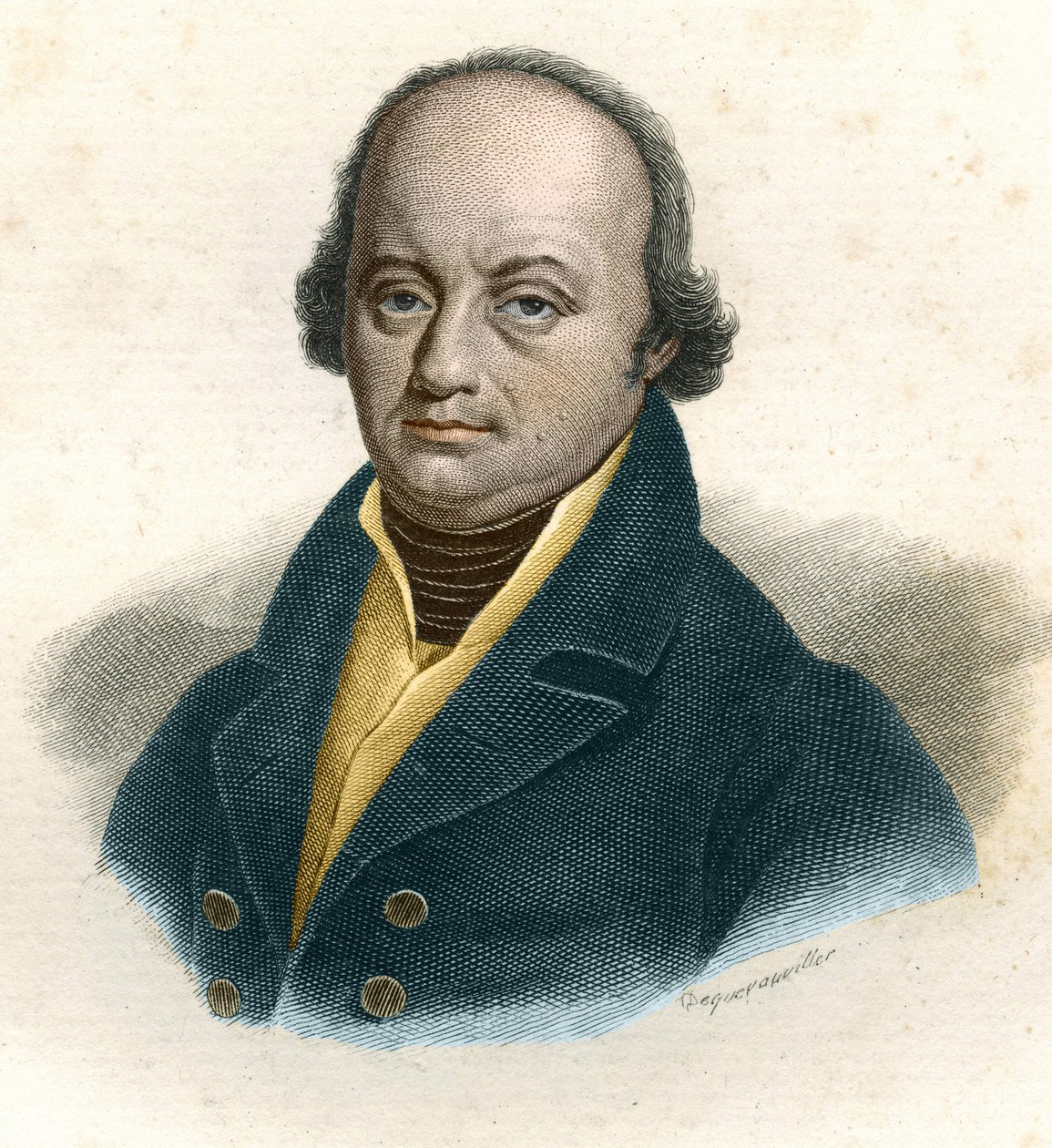 Portrét Franze-Josepha Galla (Franz Joseph) (1758 - 1828), německého lékaře, rytina 19. stol. od Unknown artist