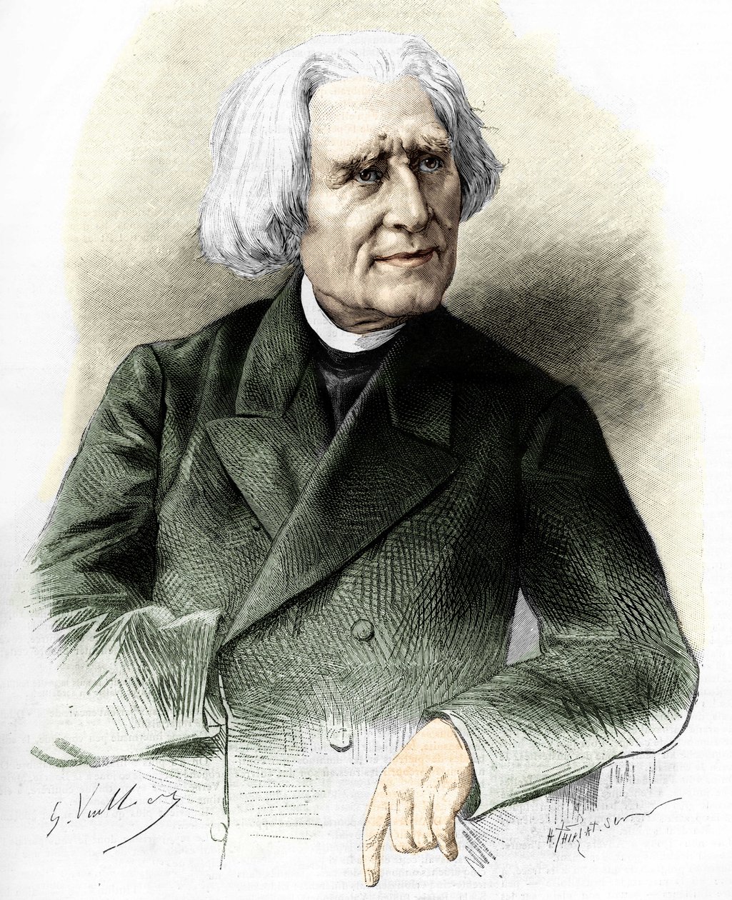 Portrét Franze Liszta (1811-1886) maďarského skladatele a klavíristy. od Unknown artist