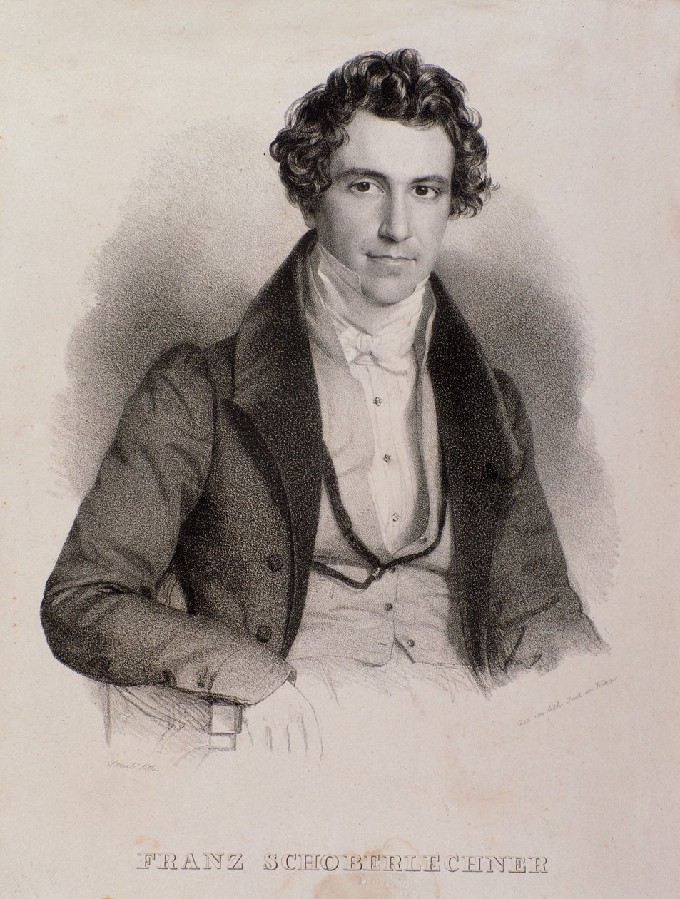 Portrét Franze Schoberlechnera (rytina od Unknown artist
