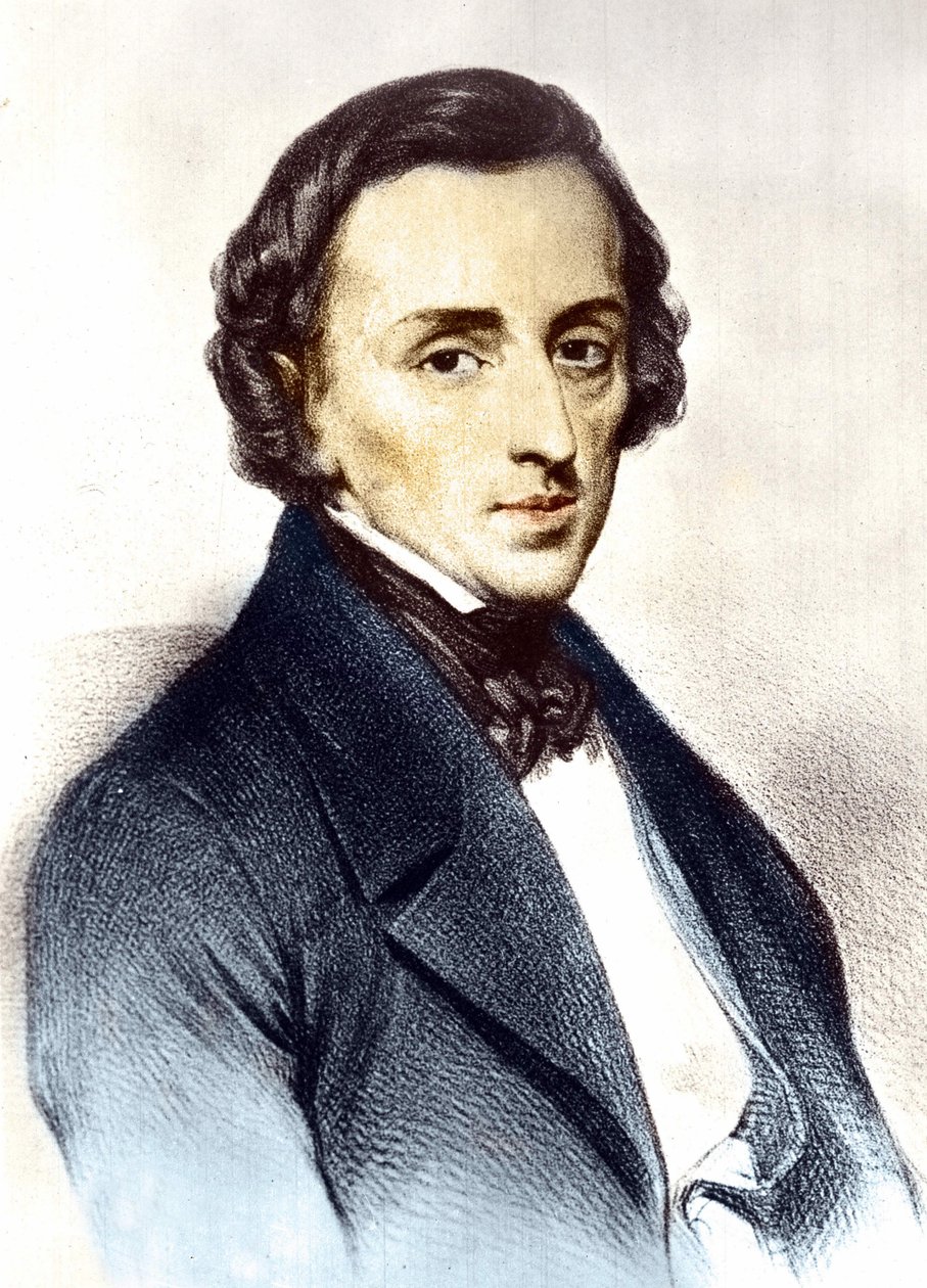 Portrét Fredericka Chopina (1810-1849), polského skladatele. od Unknown artist