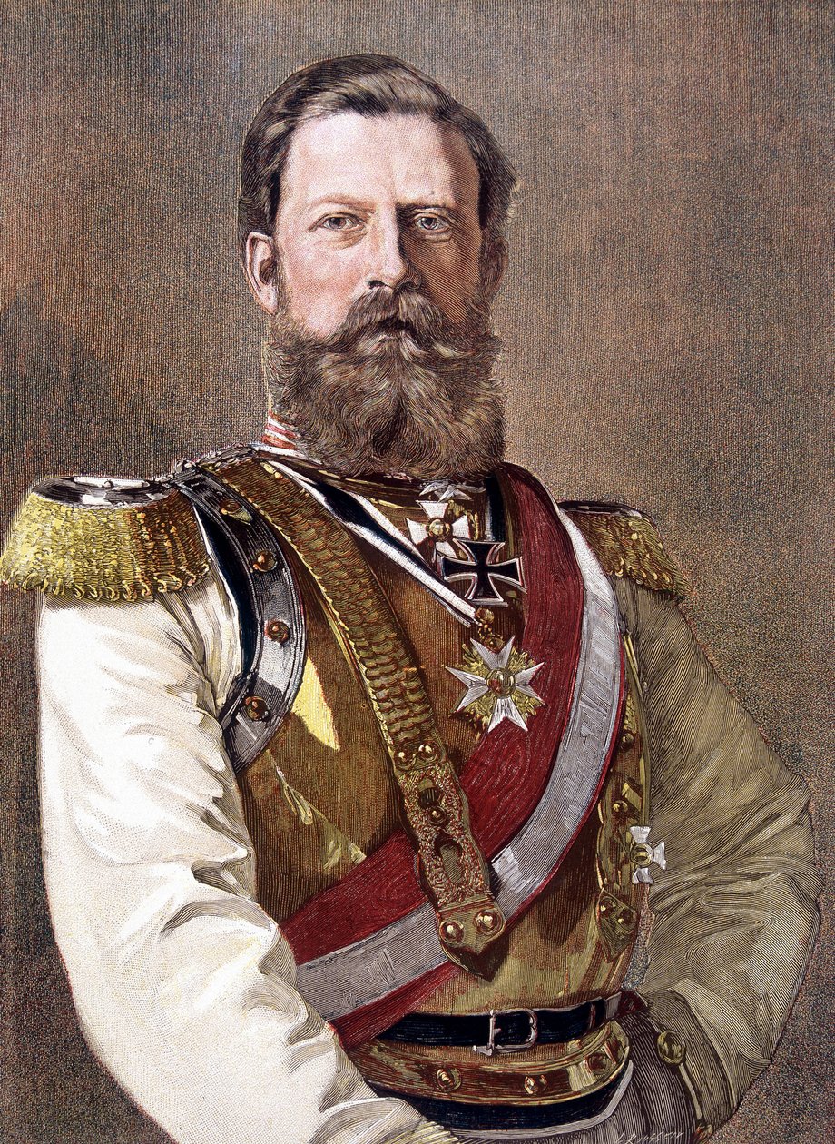 Portrét Fridricha III. (1831-1888), německého císaře a pruského krále. od Unknown artist