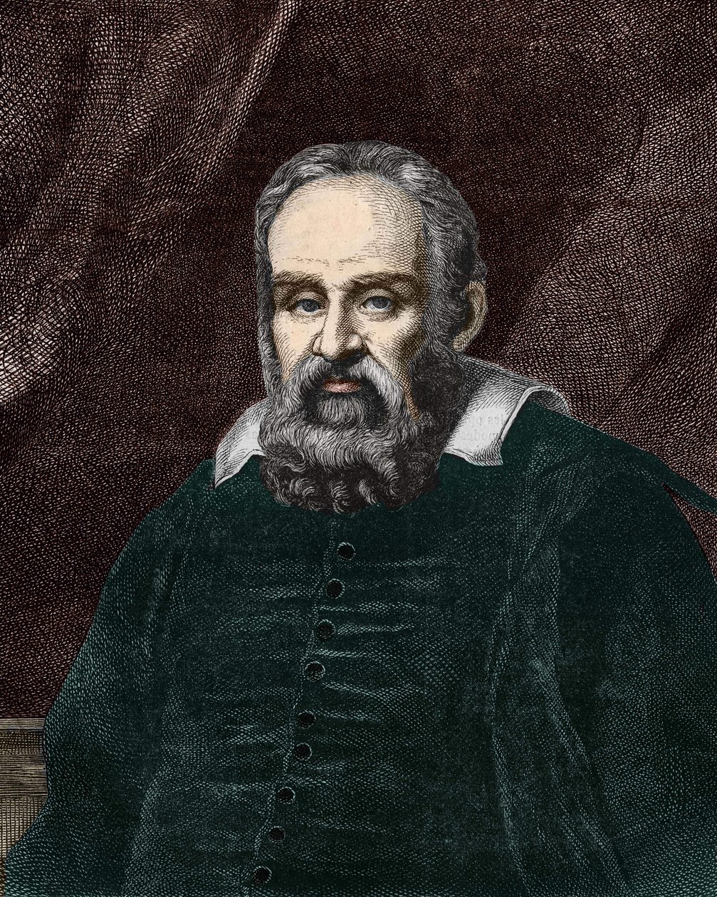 Portrét Galilea Galilei dit Galileo (1564 - 1642). 19. století rytina. od Unknown artist