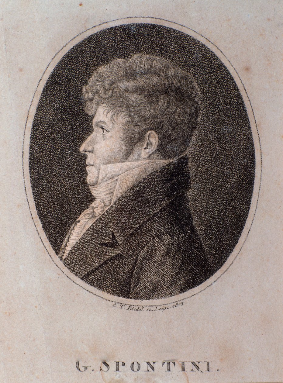 Portrét Gaspare Spontiniho (rytina od Unknown artist