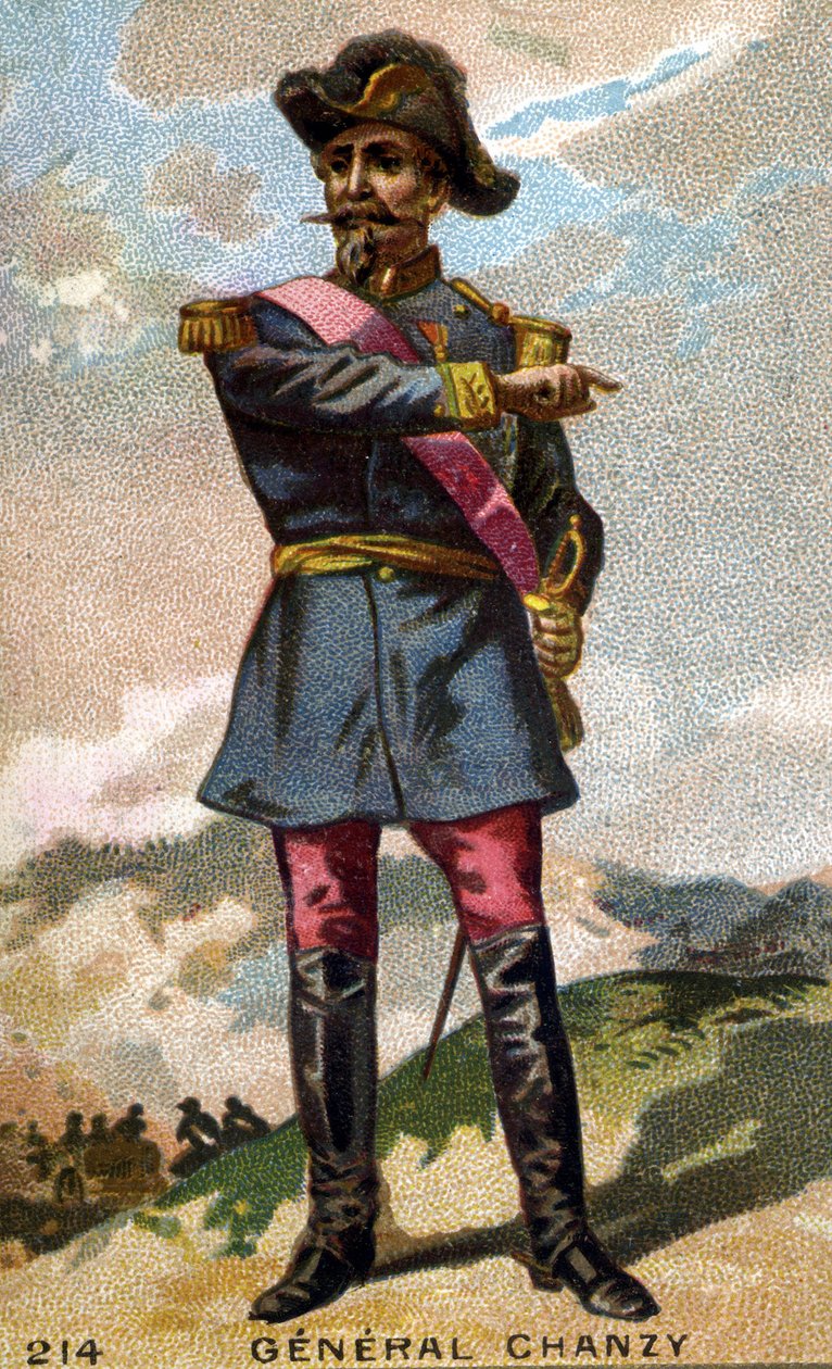 Portrét generála Chanzyho (1823 - 1883) Chromolitografie konce 19. století. od Unknown artist
