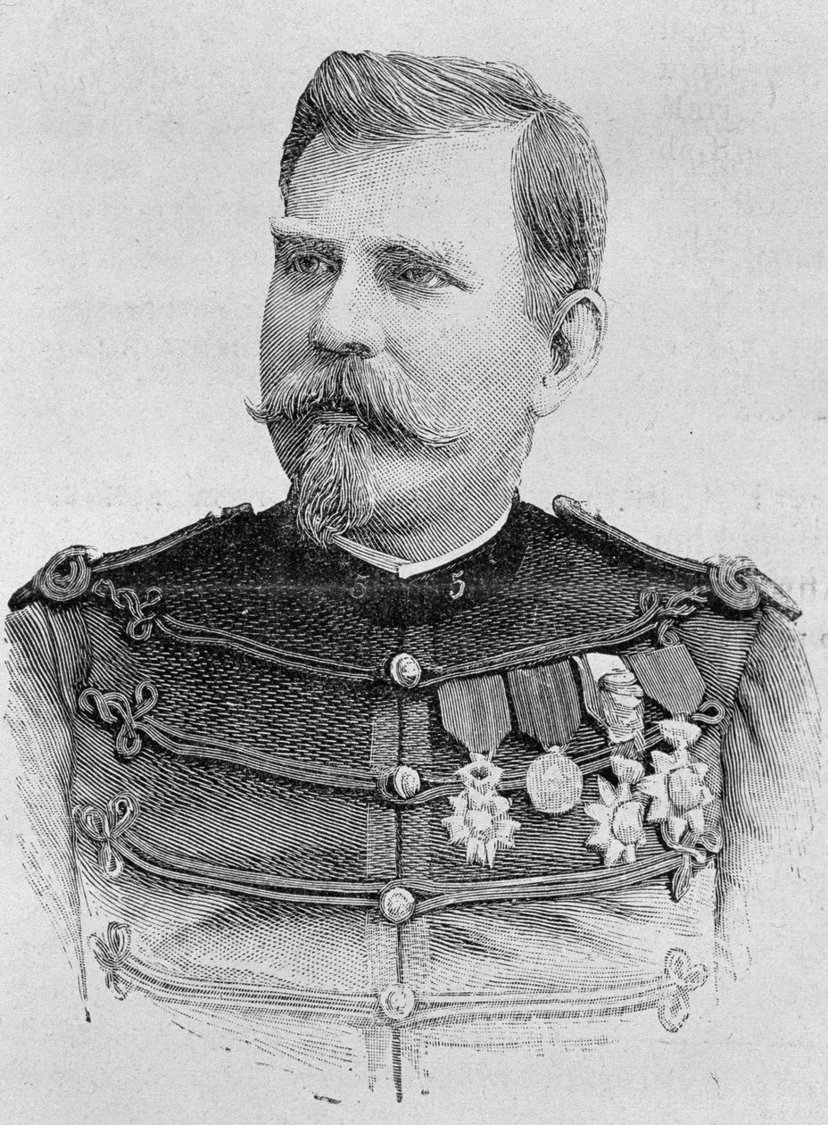 Portrét generála Josepha Joffreho (1852 - 1931). Rytina konce 19. století v „Histoire de France““ od H. Martina. od Unknown artist