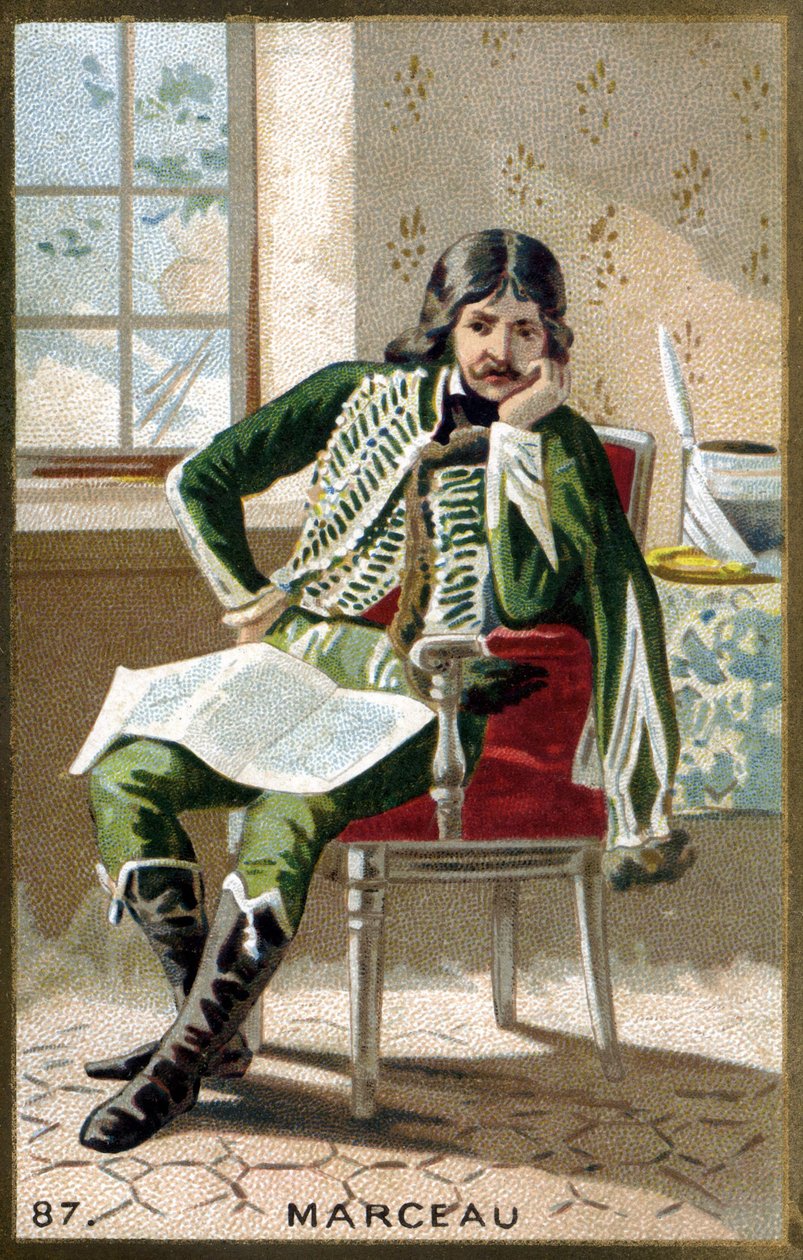 Portrét generála Marceaua (1769 - 1796). Chromolitografie konce 19. století. od Unknown artist