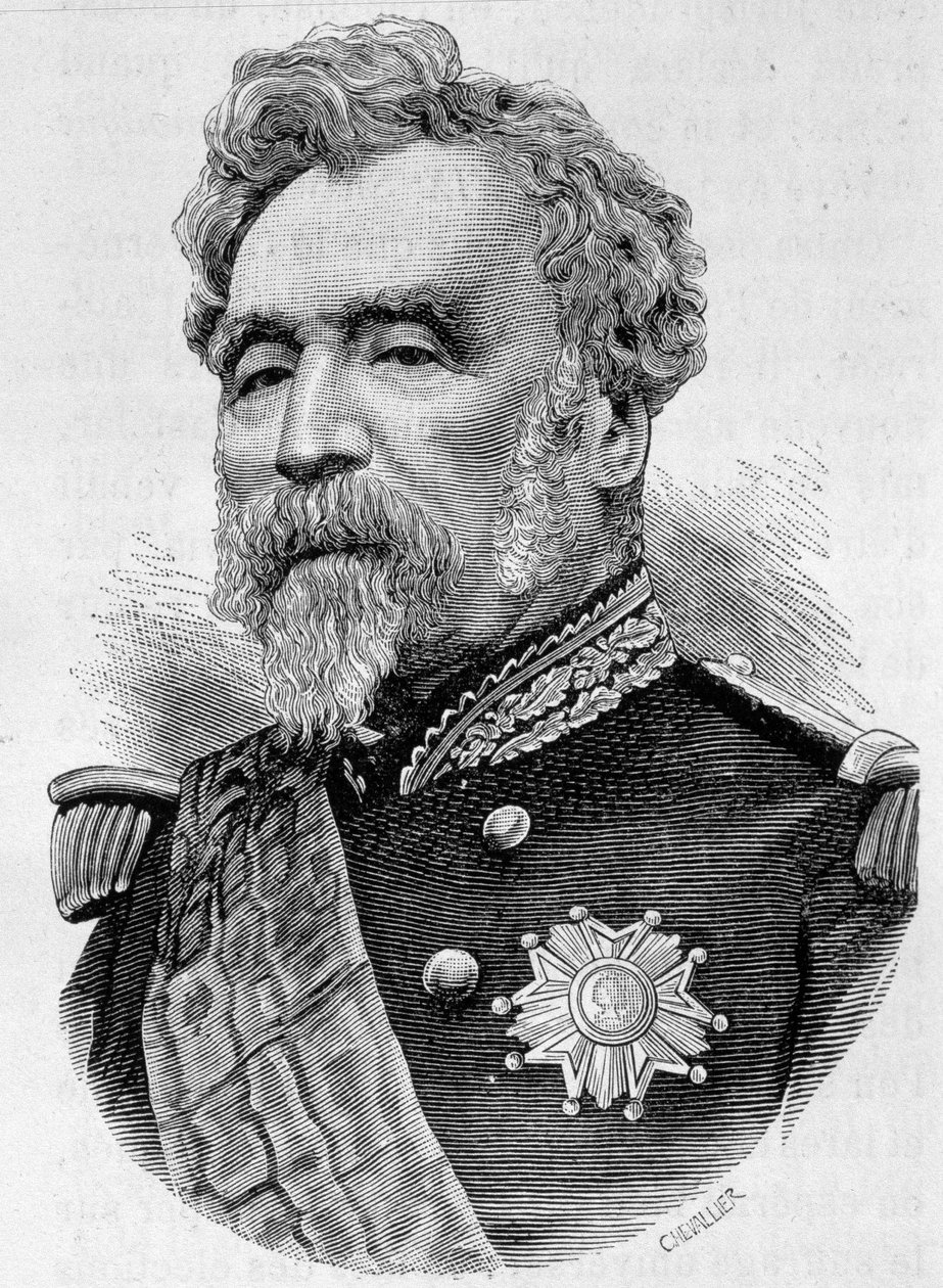 Portrét generála de la Motterouge. Rytina konce 19. století v „Histoire de France““ od H. Martina. od Unknown artist