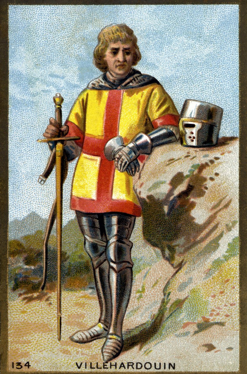 Portrét Geoffroi de Villehardouin (1150 - 1213). Chromolitografie konce 19. století. od Unknown artist