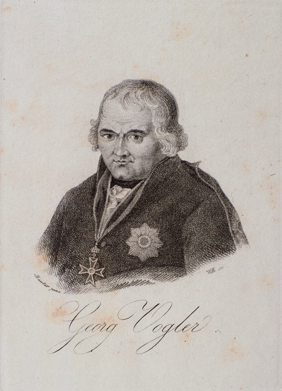 Portrét Georga Josepha Voglera (abbe Vogler) (rytina) od Unknown artist