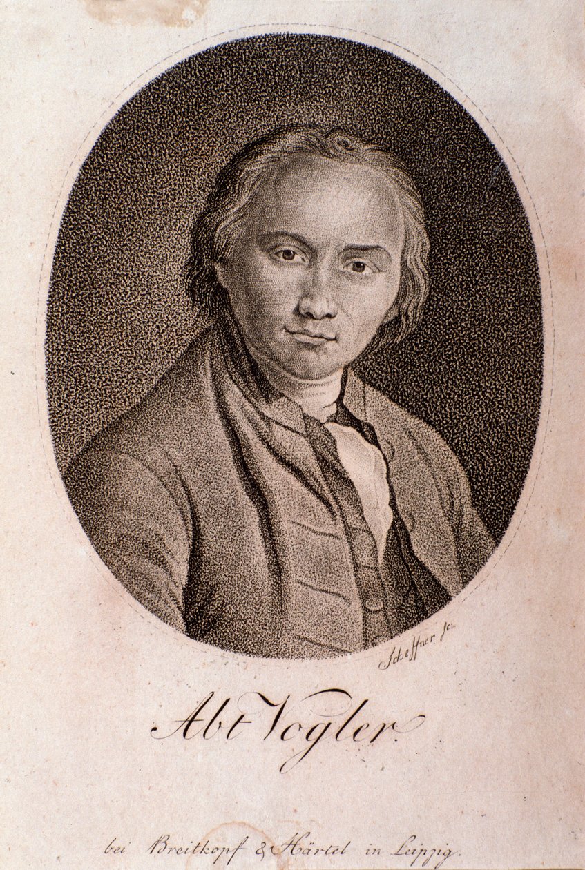Portrét Georga Josepha Voglera (abbe Vogler) (rytina) od Unknown artist