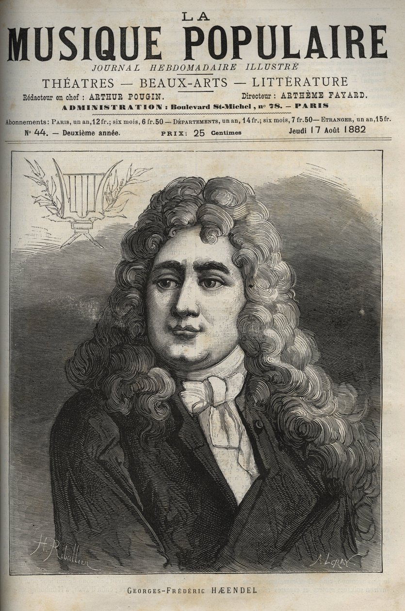 Portrét George Fredericka Händela (Georg Friedrich Händel od Unknown artist