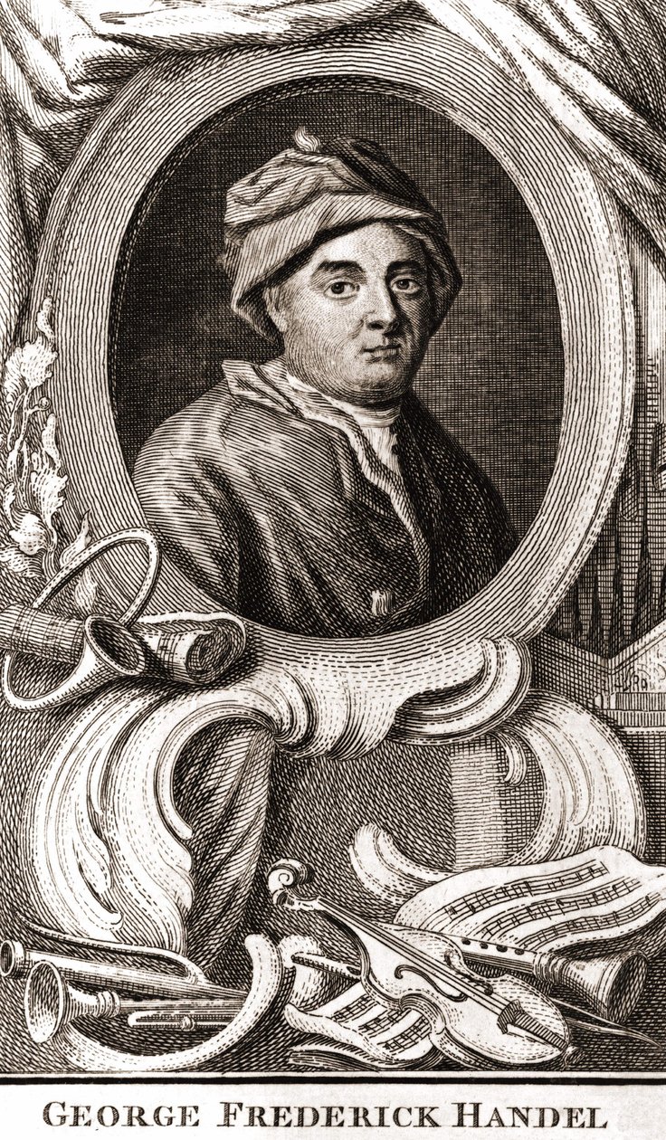Portrét George Fredericka Händela (Georg Friedrich Händel od Unknown artist